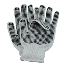 nano metre both sides PVC dots knitted polycotton construction gloves